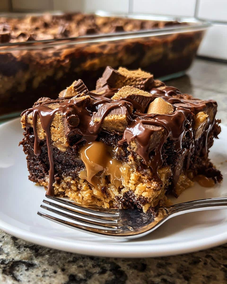 Peanut Butter Cup Dump Cake - detail 1