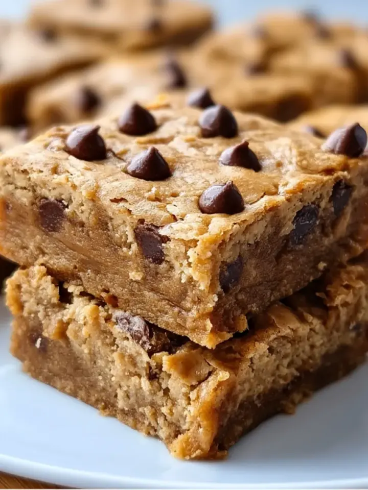 Peanut Butter Greek Yogurt Breakfast Blondies