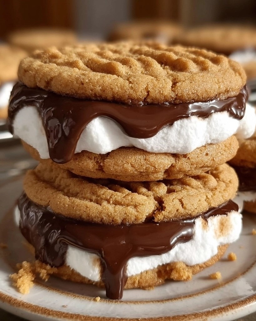 Peanut Butter S'mores Sandwich Cookies