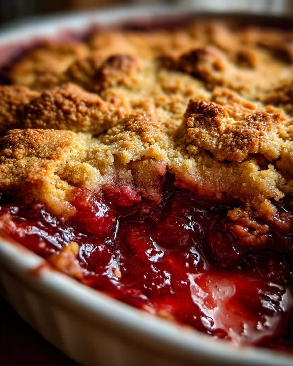 Peanut Butter and Jelly Cobbler - detail 1