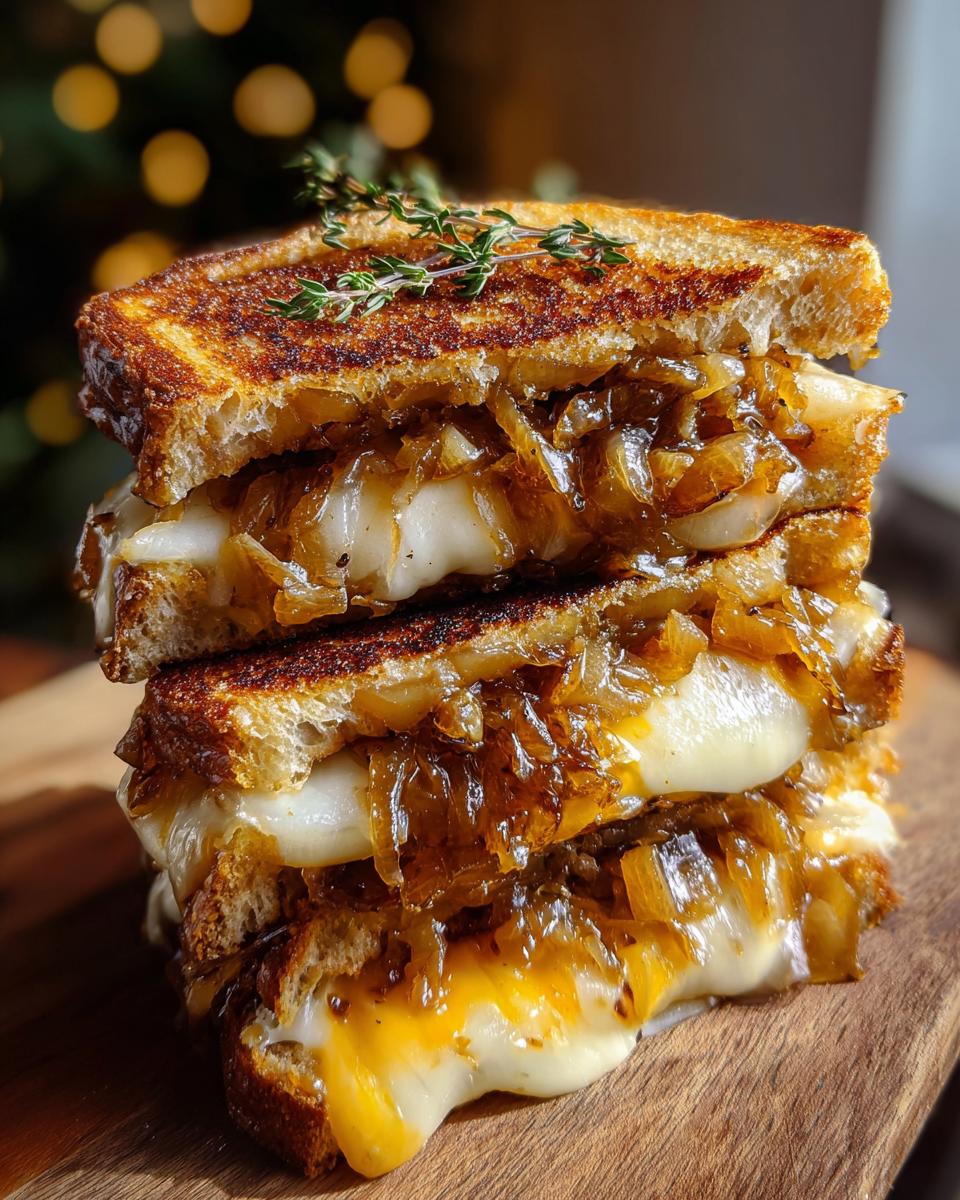 Pear & Apple Grilled Cheese With Caramelized Onions - detail 1