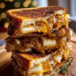 Pear & Apple Grilled Cheese With Caramelized Onions