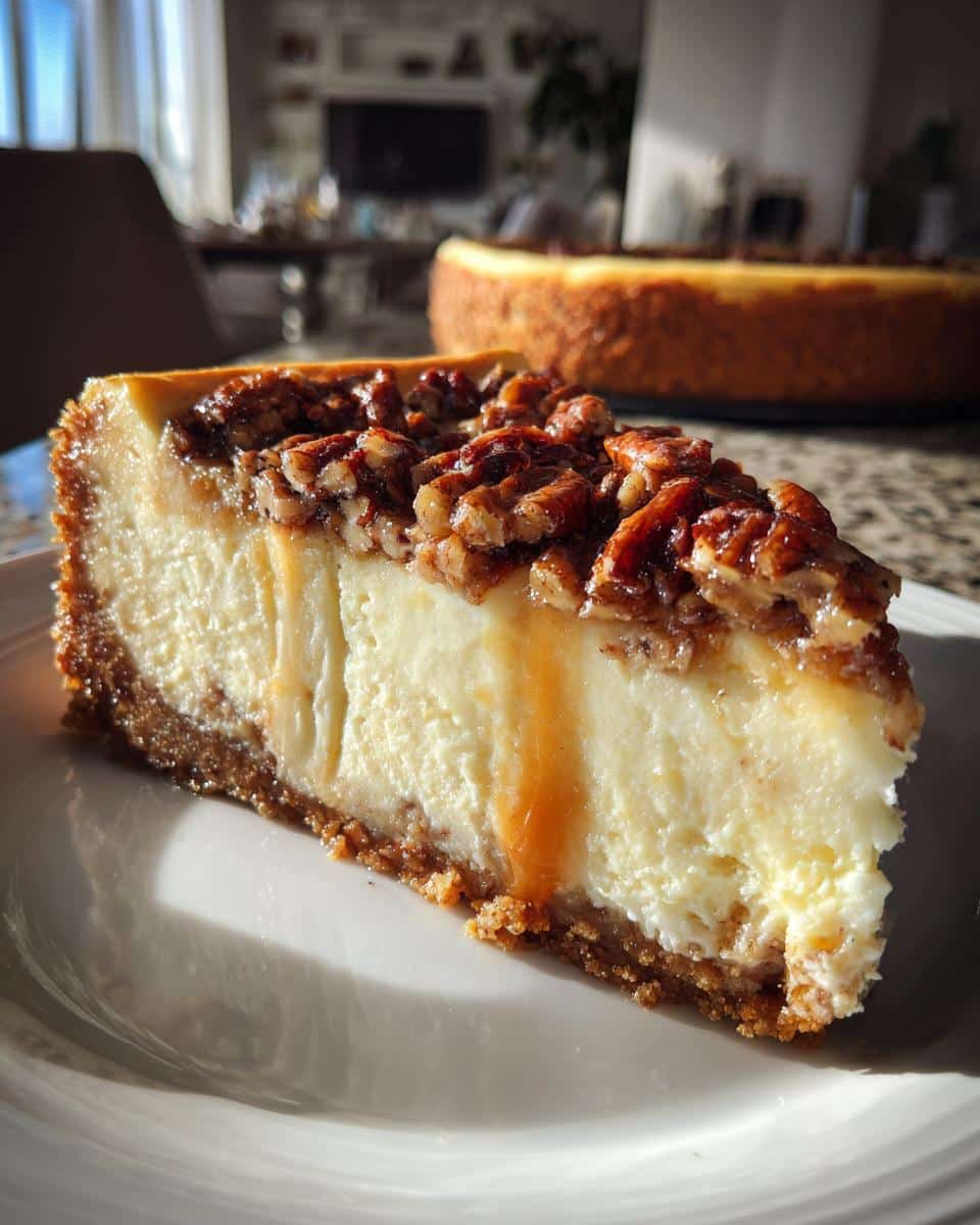 Pecan Cheesecake Pie - detail 1