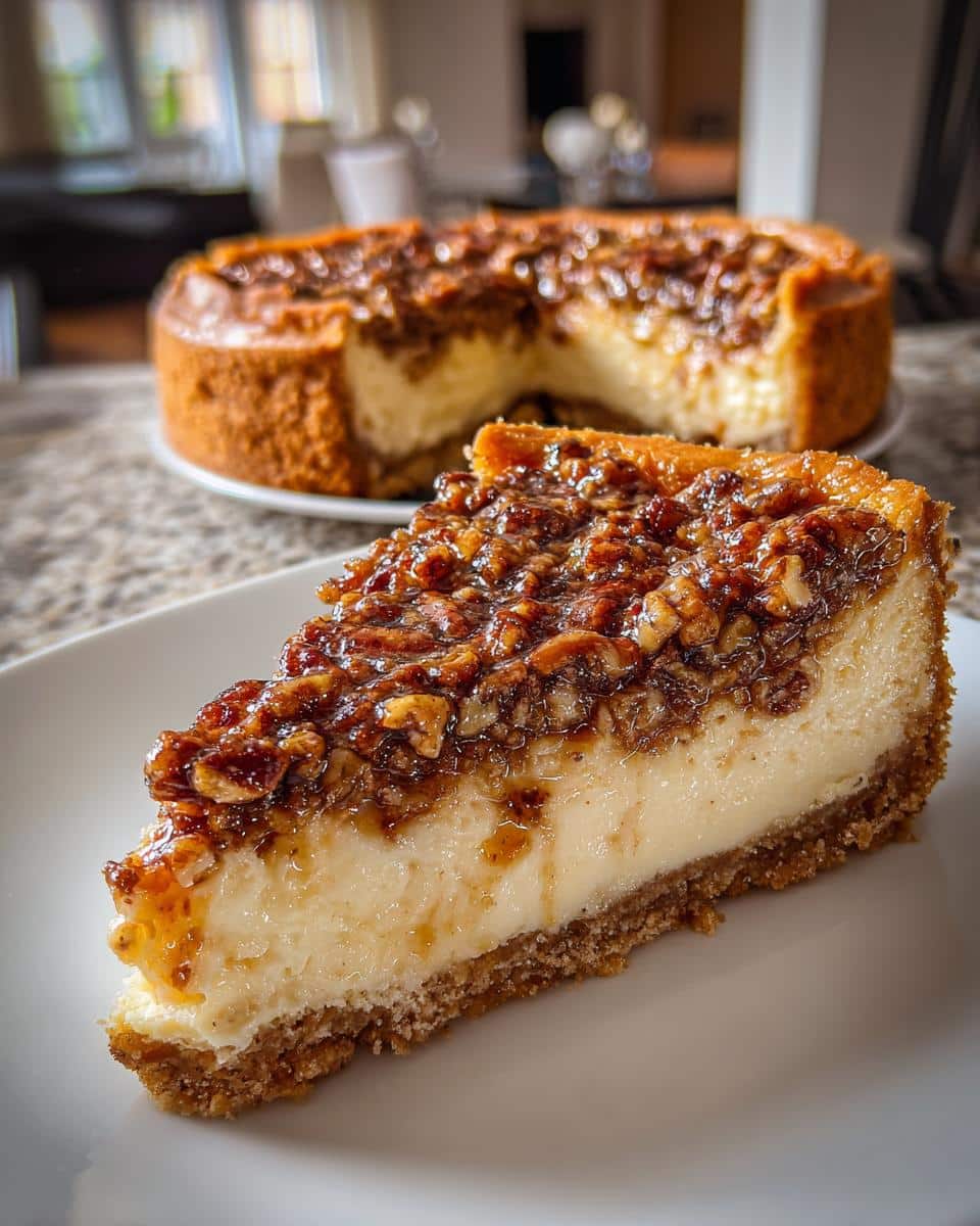 Pecan Cheesecake Pie - detail 2