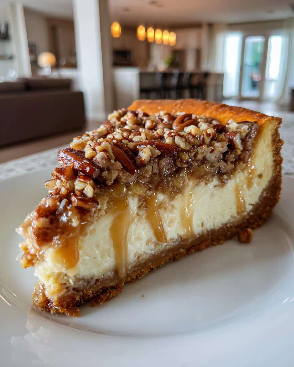 Pecan Cheesecake Pie - detail 3