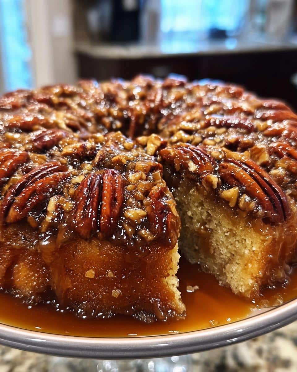 Pecan Upside Down Cake - detail 1