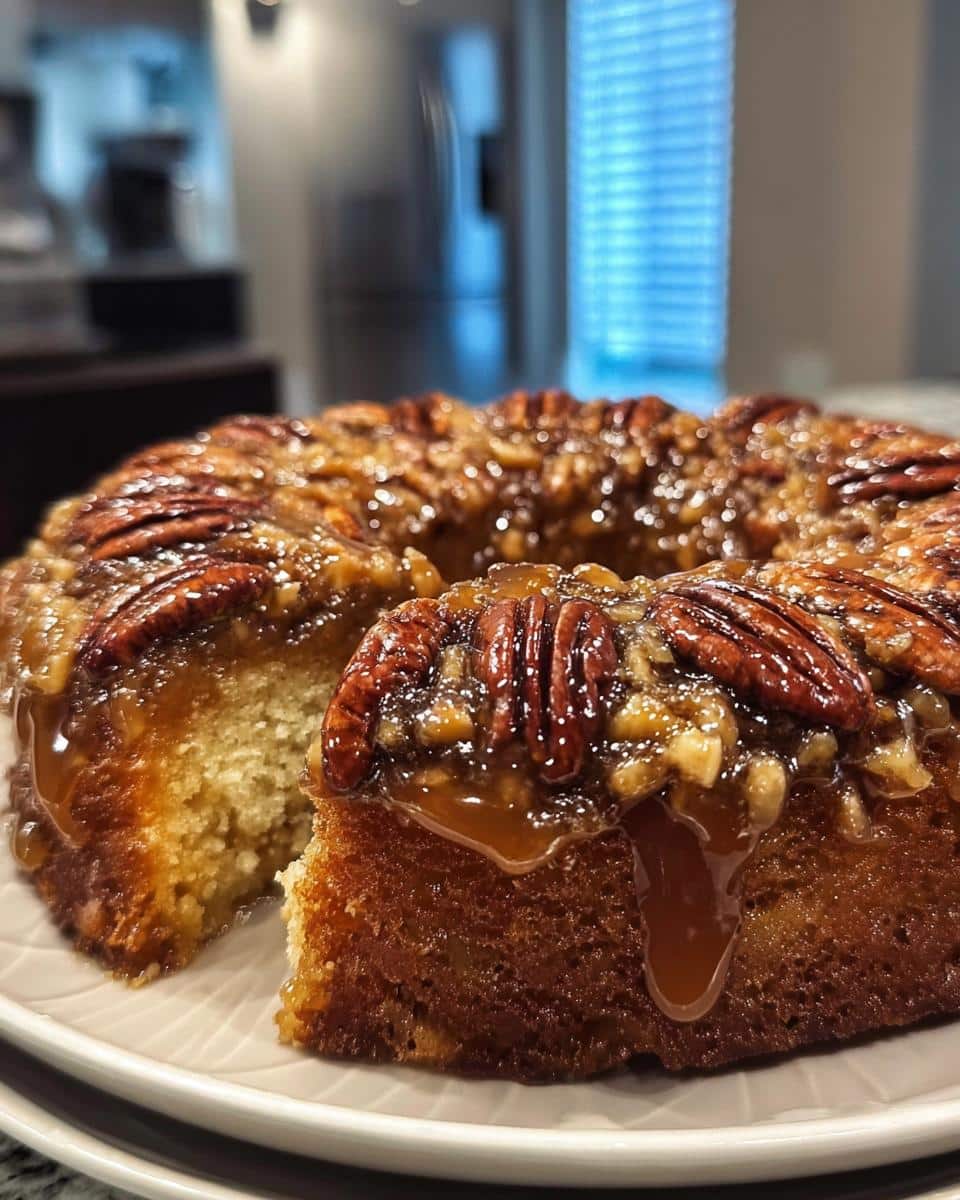 Pecan Upside Down Cake - detail 2