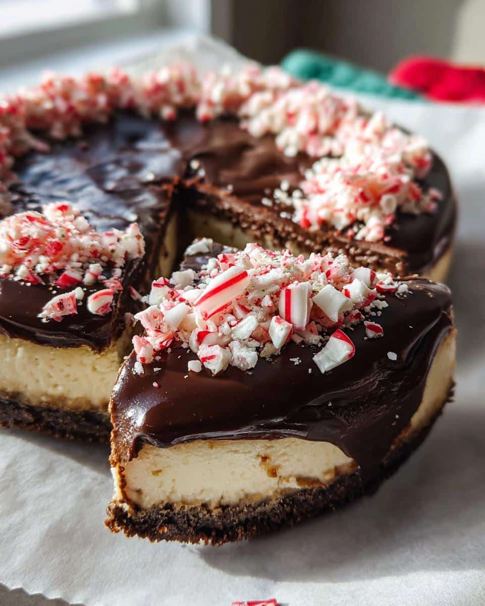 Peppermint Bark Cheesecake