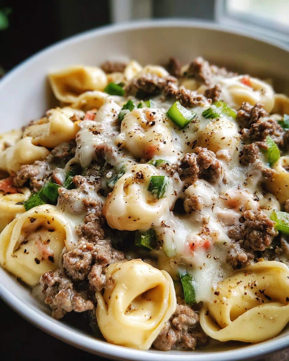 Philly Cheesesteak Tortellini Pasta - detail 1