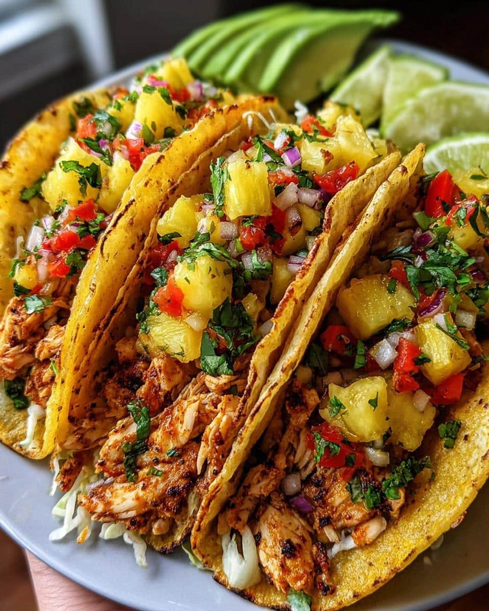 Pineapple Chicken Tacos - detail 1