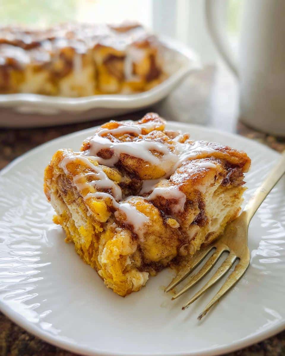 Pumpkin Cinnamon Roll Casserole - detail 1