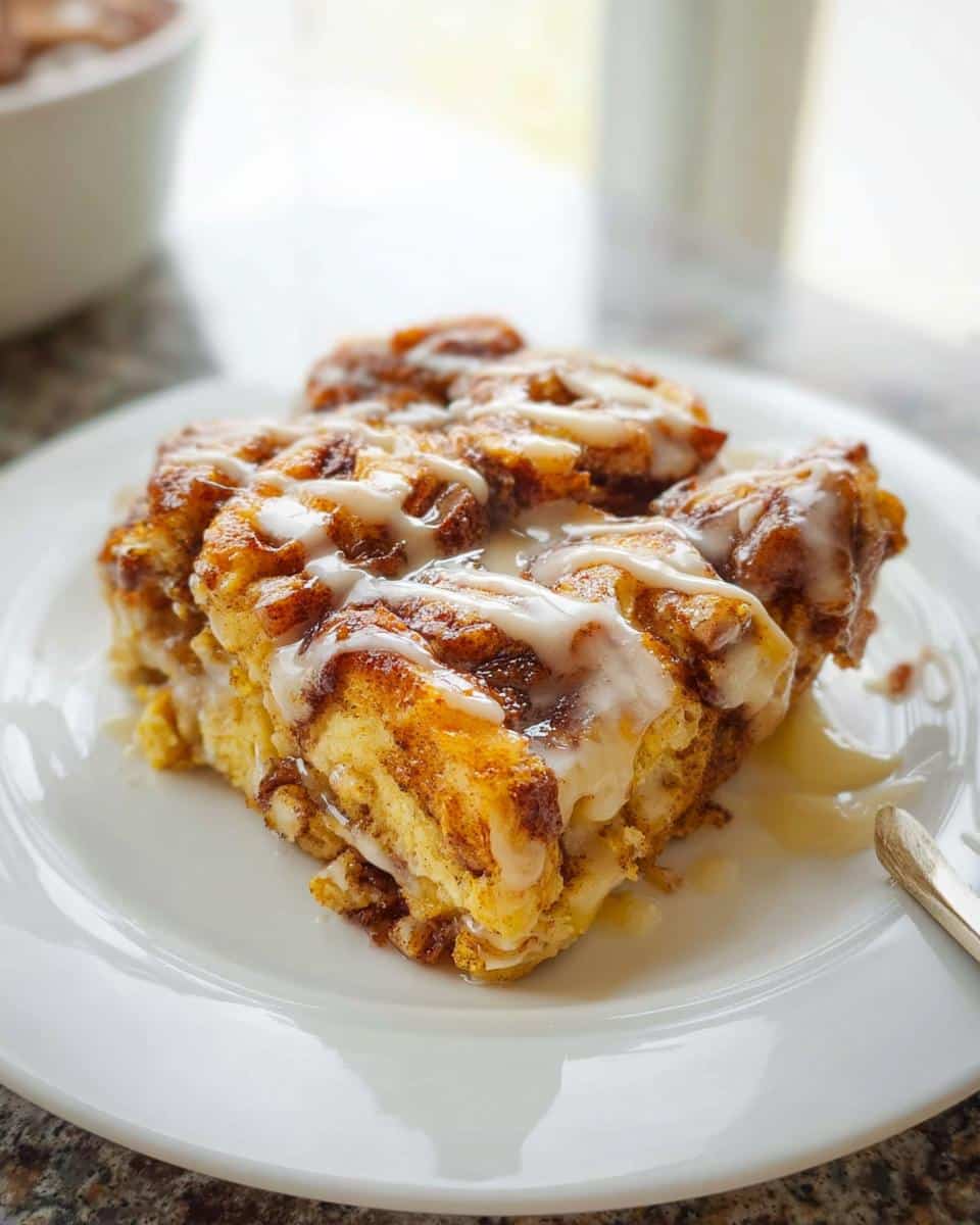 Pumpkin Cinnamon Roll Casserole - detail 3