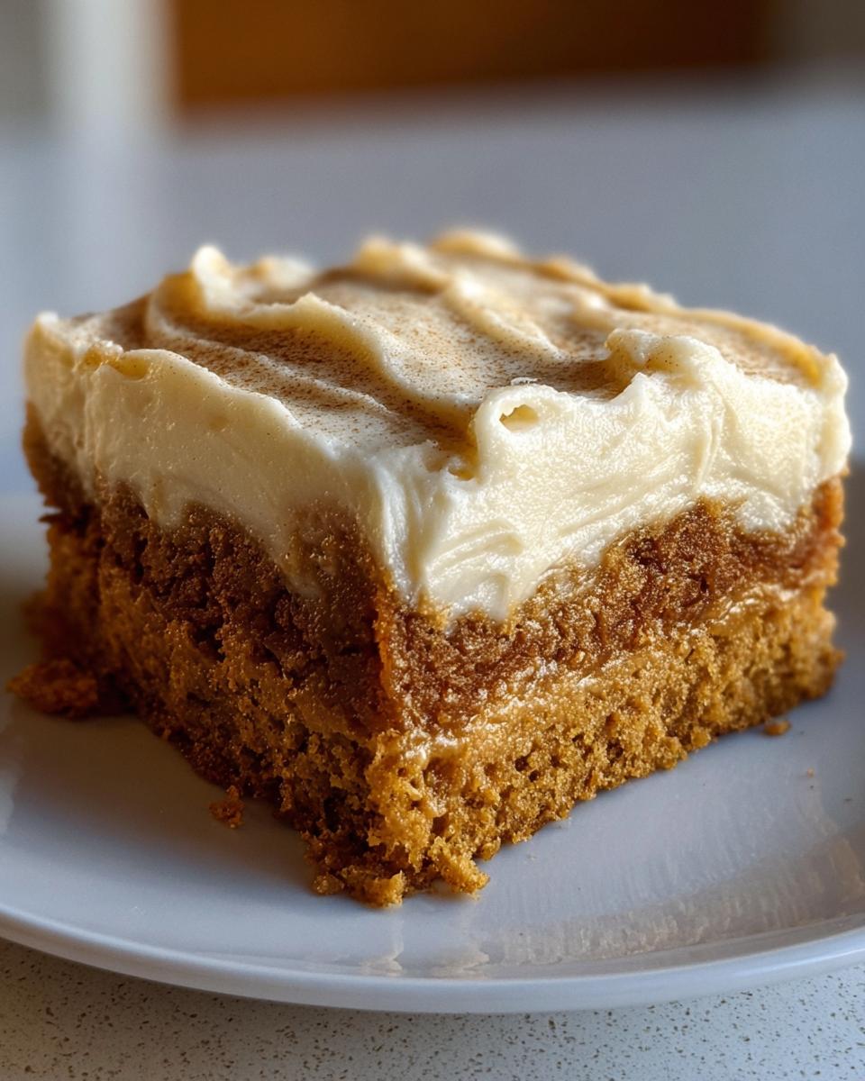Pumpkin Spice Gooey Cake with Cream Cheese Frosting - detail 2