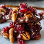 Quick No-Bake Cranberry Pecan Chocolate Clusters