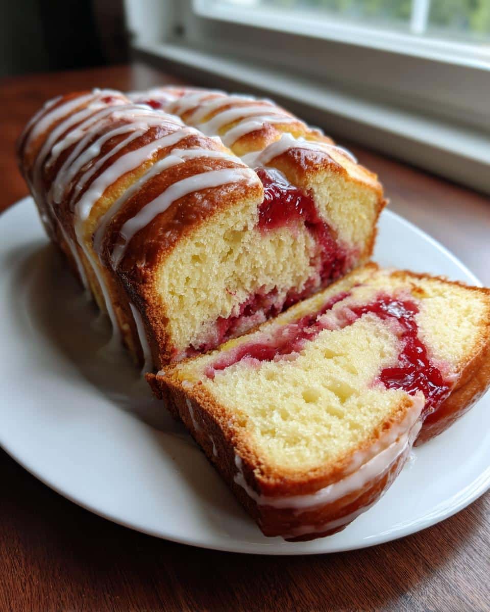 Raspberry Swirl Brioche Loaf - detail 1