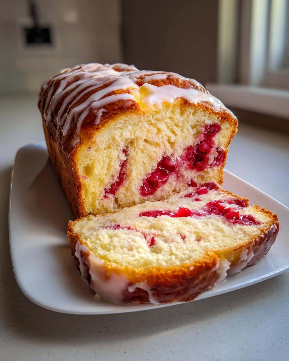 Raspberry Swirl Brioche Loaf - detail 2