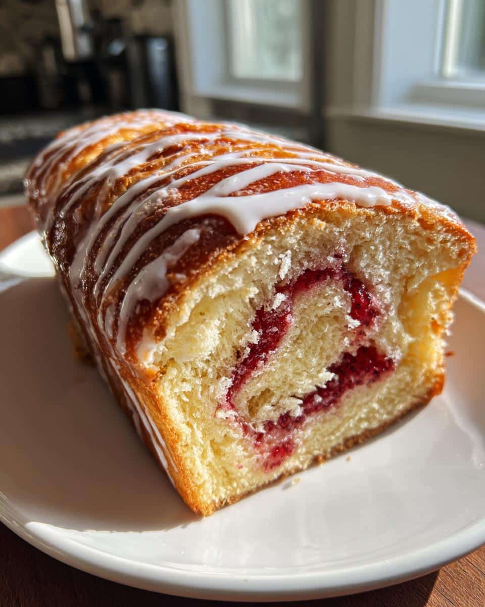 Raspberry Swirl Brioche Loaf - detail 3