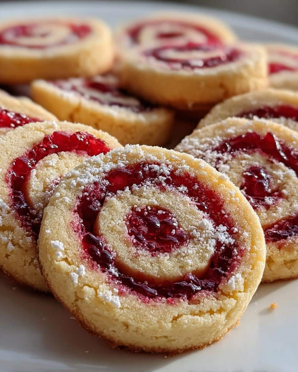 Raspberry Swirl Shortbread Cookies - detail 1