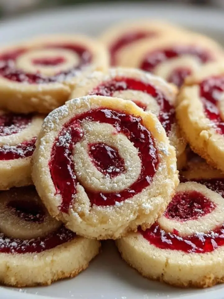 Raspberry Swirl Shortbread Cookies