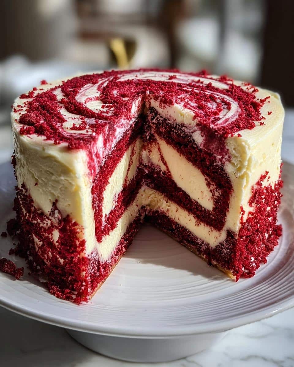Red Velvet Cheesecake Swirl Cake - detail 2