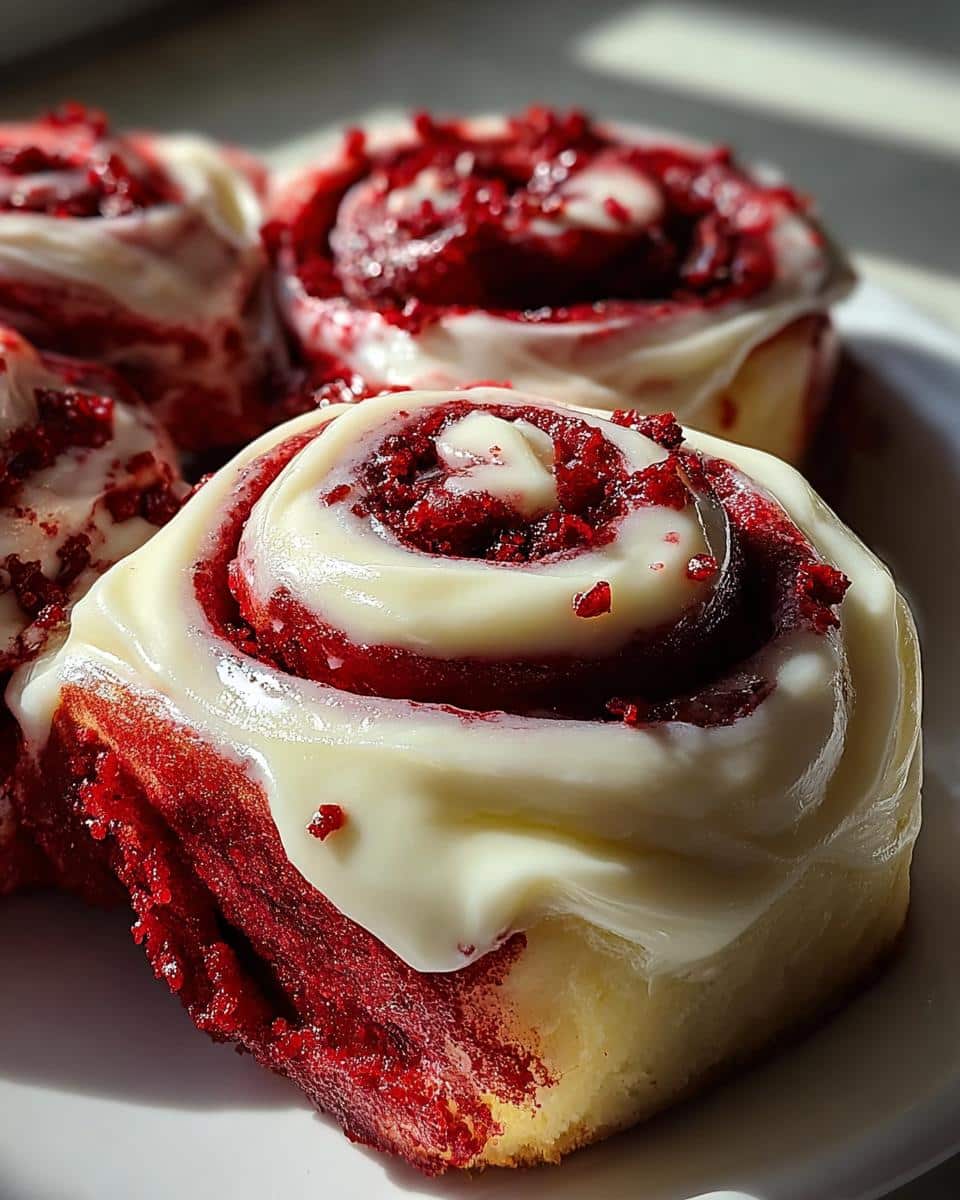 Red Velvet Cinnamon Rolls - detail 1