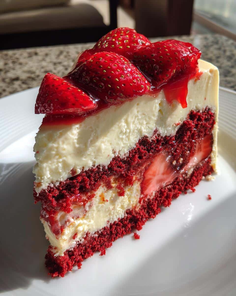 Red Velvet Strawberry Cheesecake - detail 2