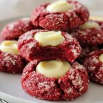 Red Velvet Thumbprint Cookies with Cream Cheese