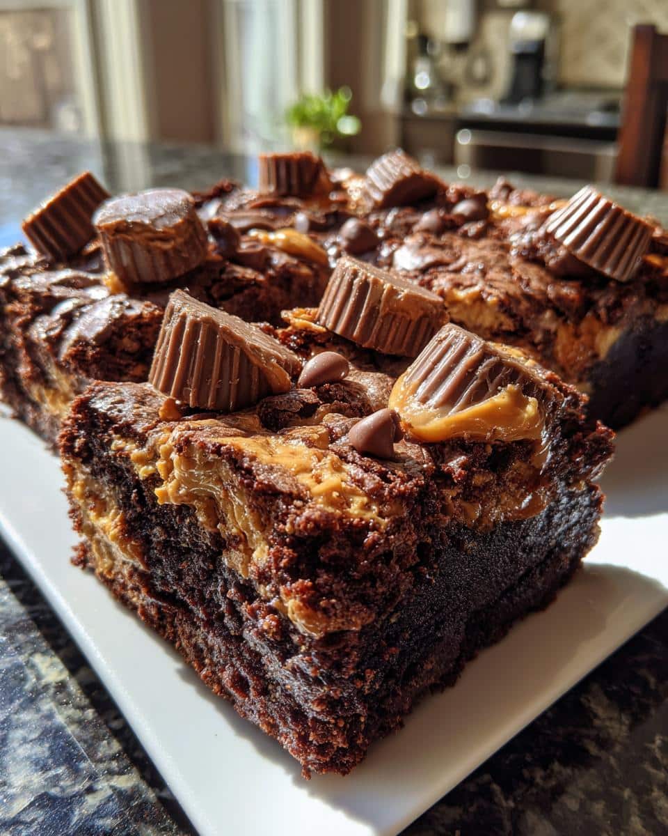 Reese’s Chocolate Peanut Butter Cup Earthquake Cake - detail 1