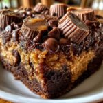 Reese’s Chocolate Peanut Butter Cup Earthquake Cake