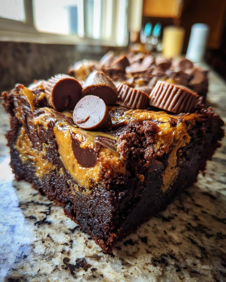 Reese’s Chocolate Peanut Butter Cup Earthquake Cake - detail 2