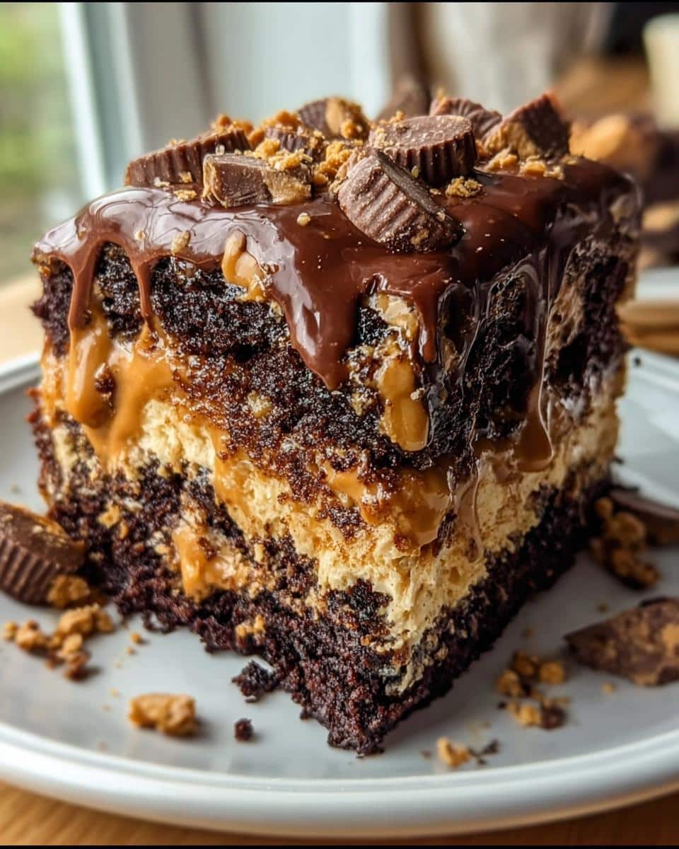 Reese’s Peanut Butter Earthquake Cake - detail 1