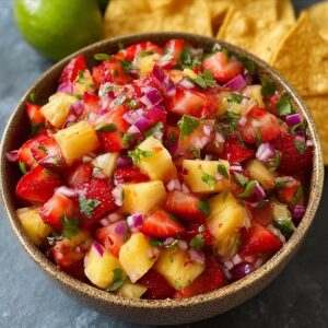 Refreshing Strawberry Pineapple Salsa