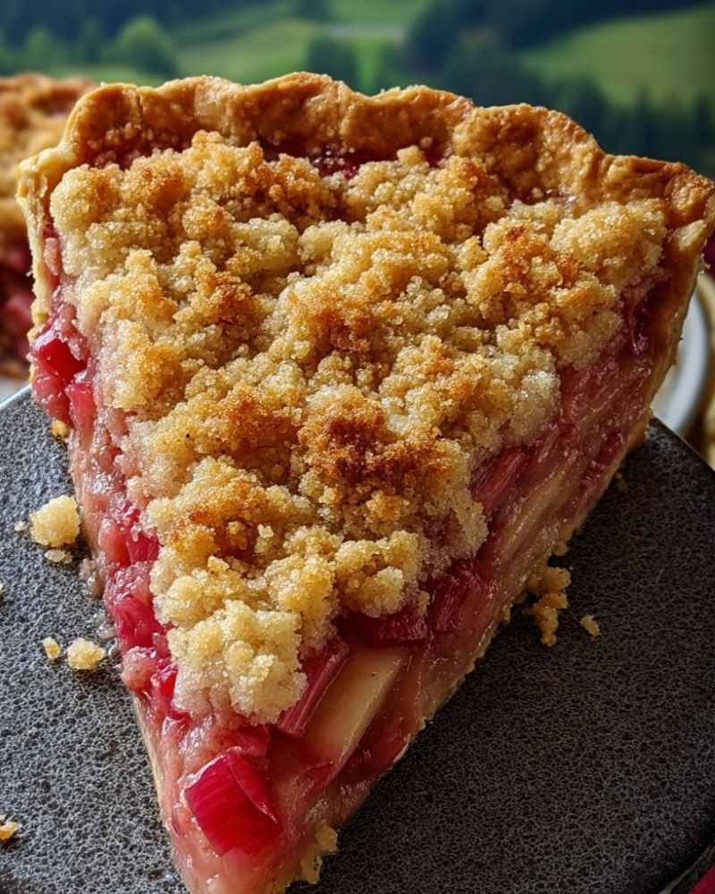Rhubarb Crumble Pie