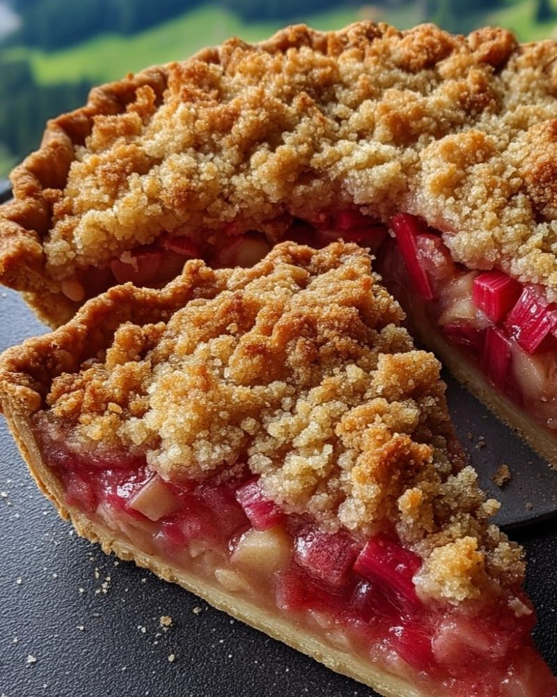 Rhubarb Crumble Pie