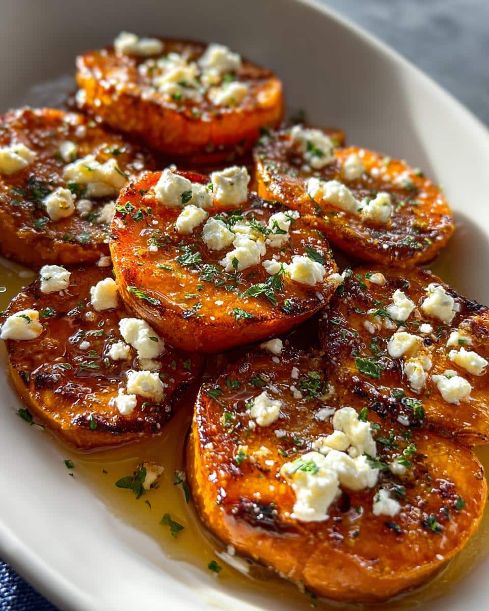 Roasted Sweet Potato Rounds with Honey & Feta - detail 1
