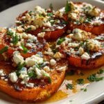 Roasted Sweet Potato Rounds with Honey & Feta