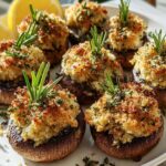 Rosemary Parmesan Stuffed Mushrooms