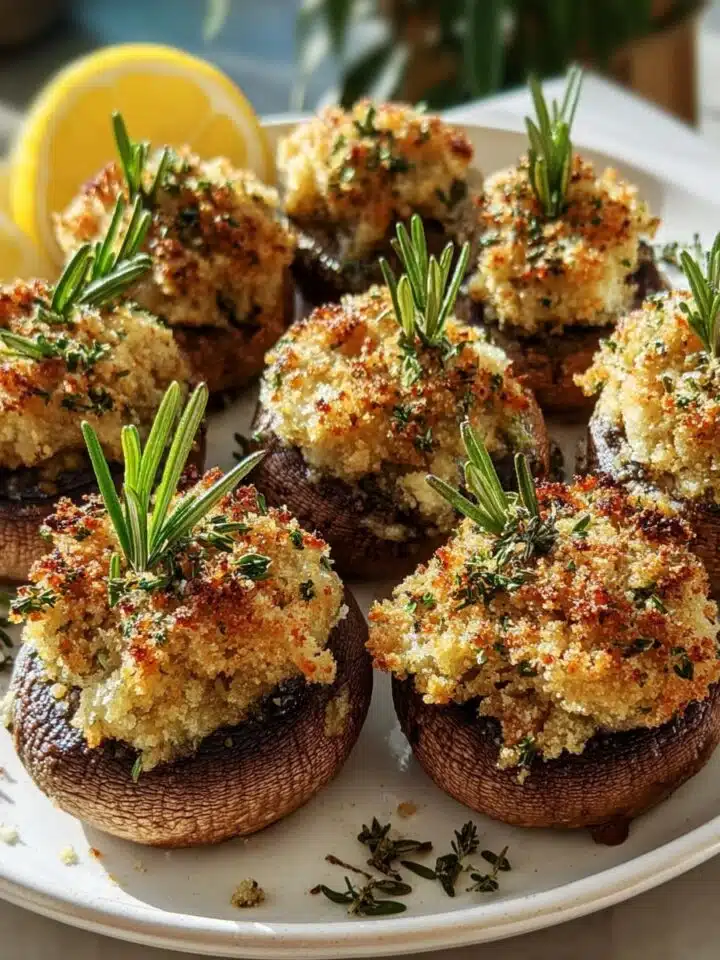 Rosemary Parmesan Stuffed Mushrooms