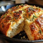 Rustic Garlic Rosemary Skillet Bread
