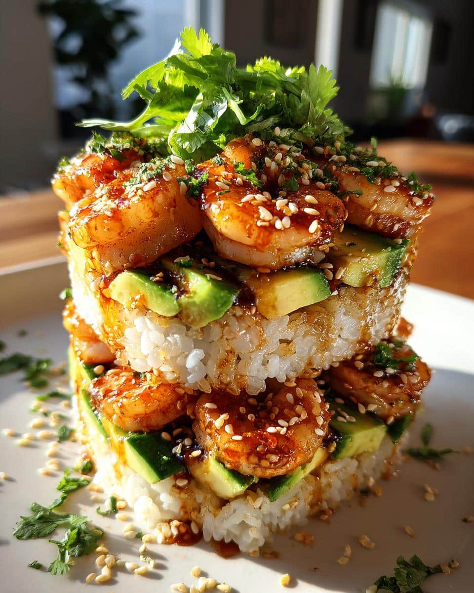 SPICY SHRIMP SUSHI STACKS - detail 1