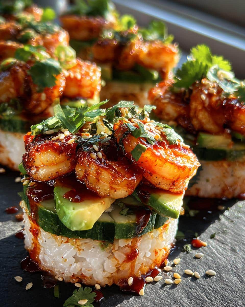 SPICY SHRIMP SUSHI STACKS - detail 2