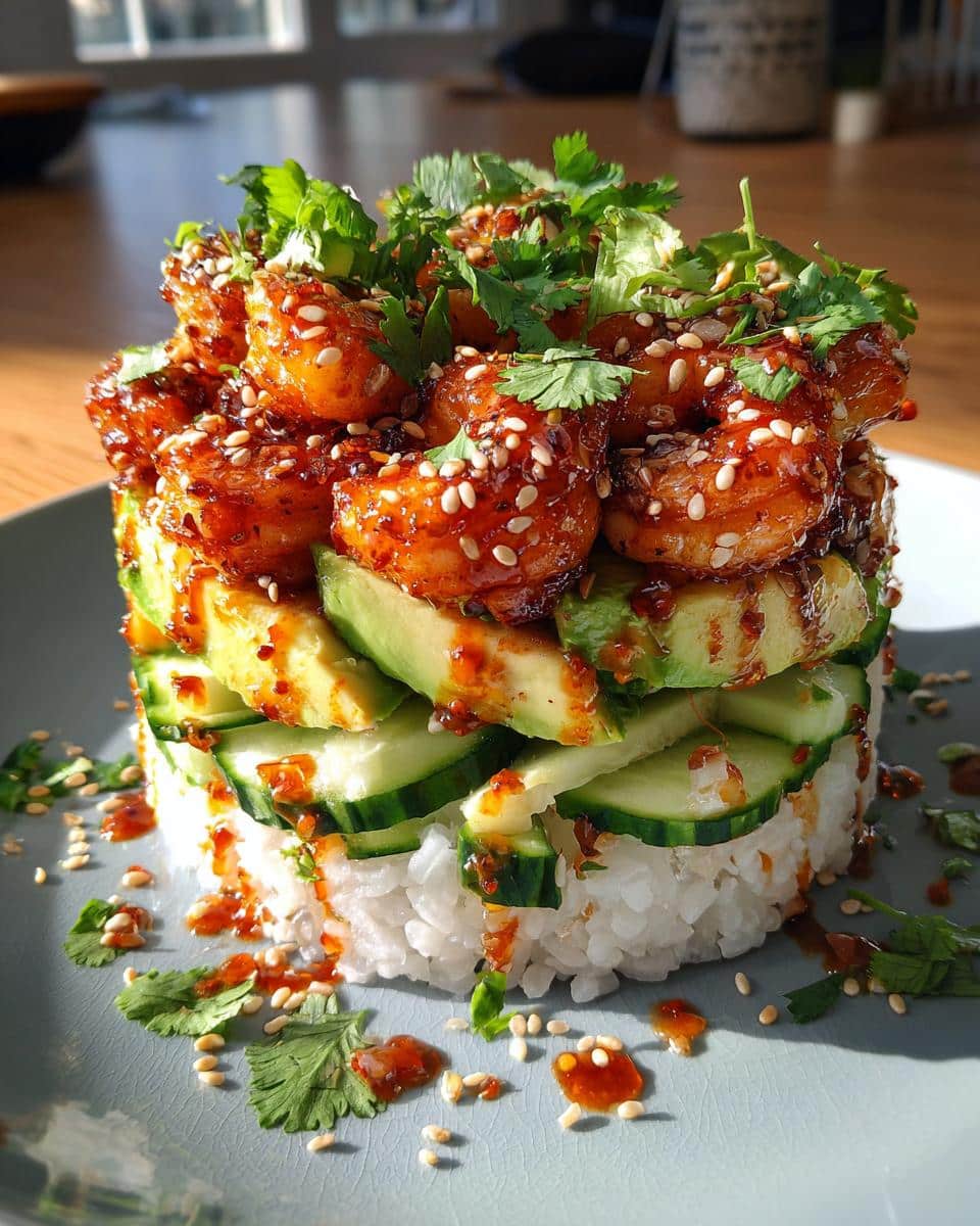 SPICY SHRIMP SUSHI STACKS - detail 3