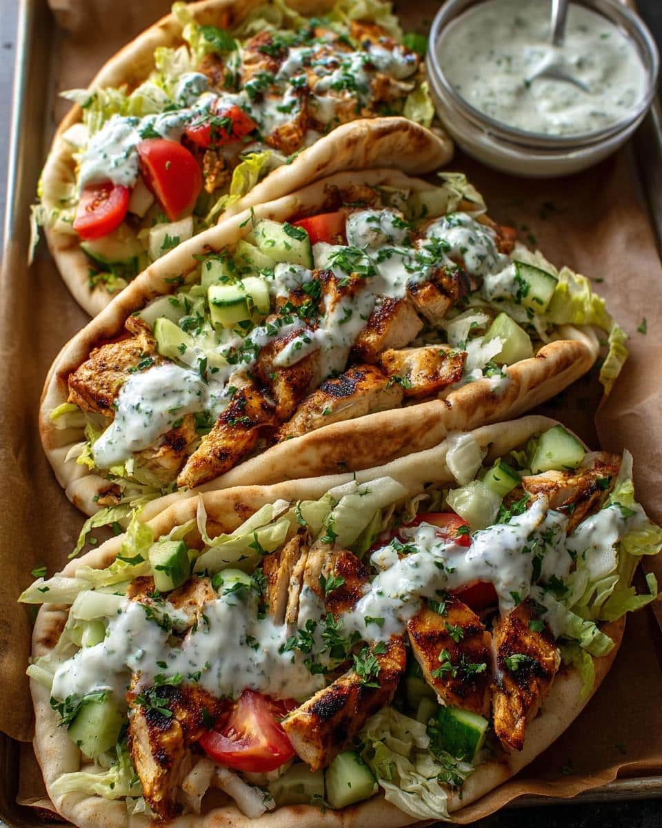 Sheet Pan Chicken Pitas with Herby Ranch - detail 1
