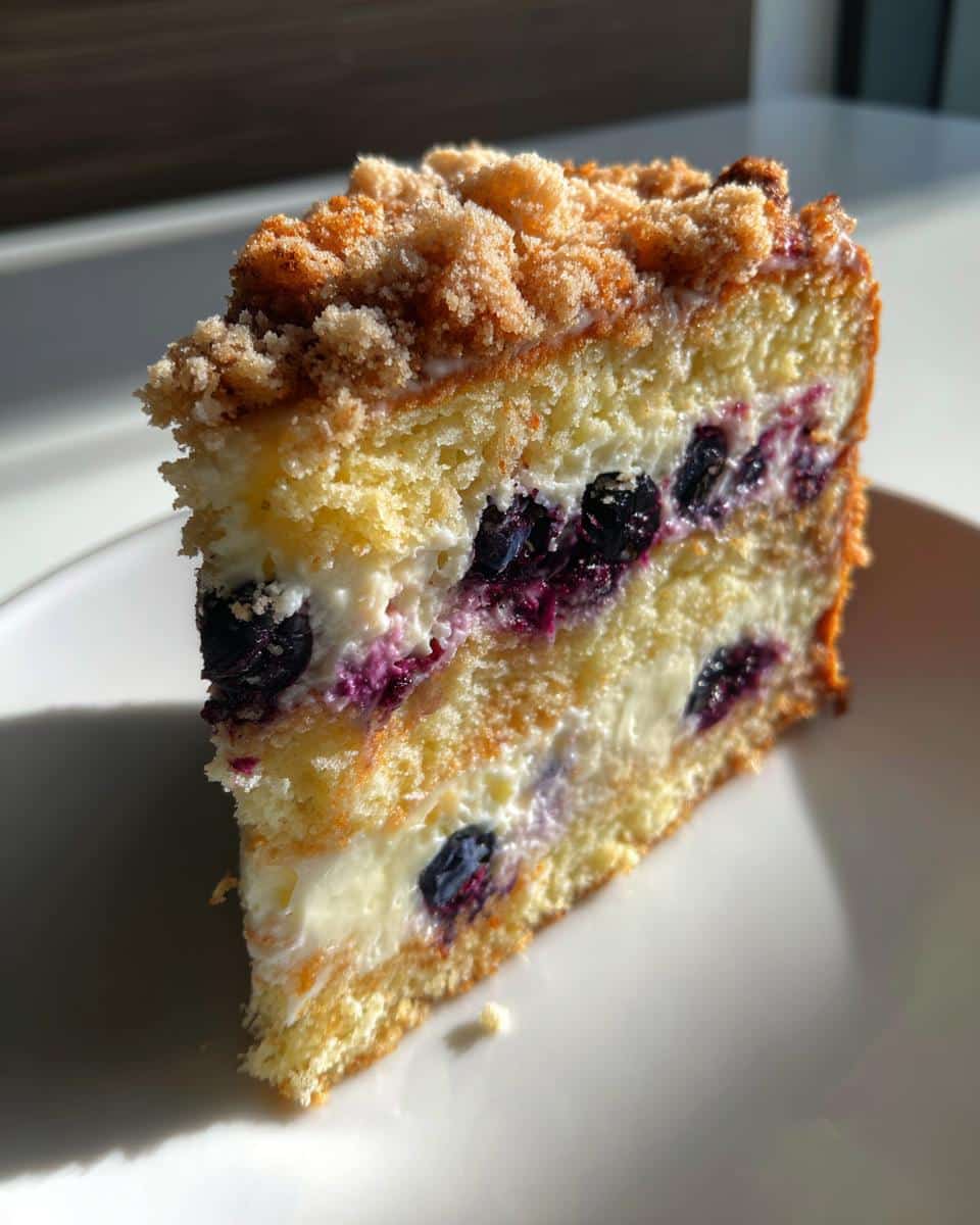 Sherry's Blueberry Cream Cheese Crumb Cake