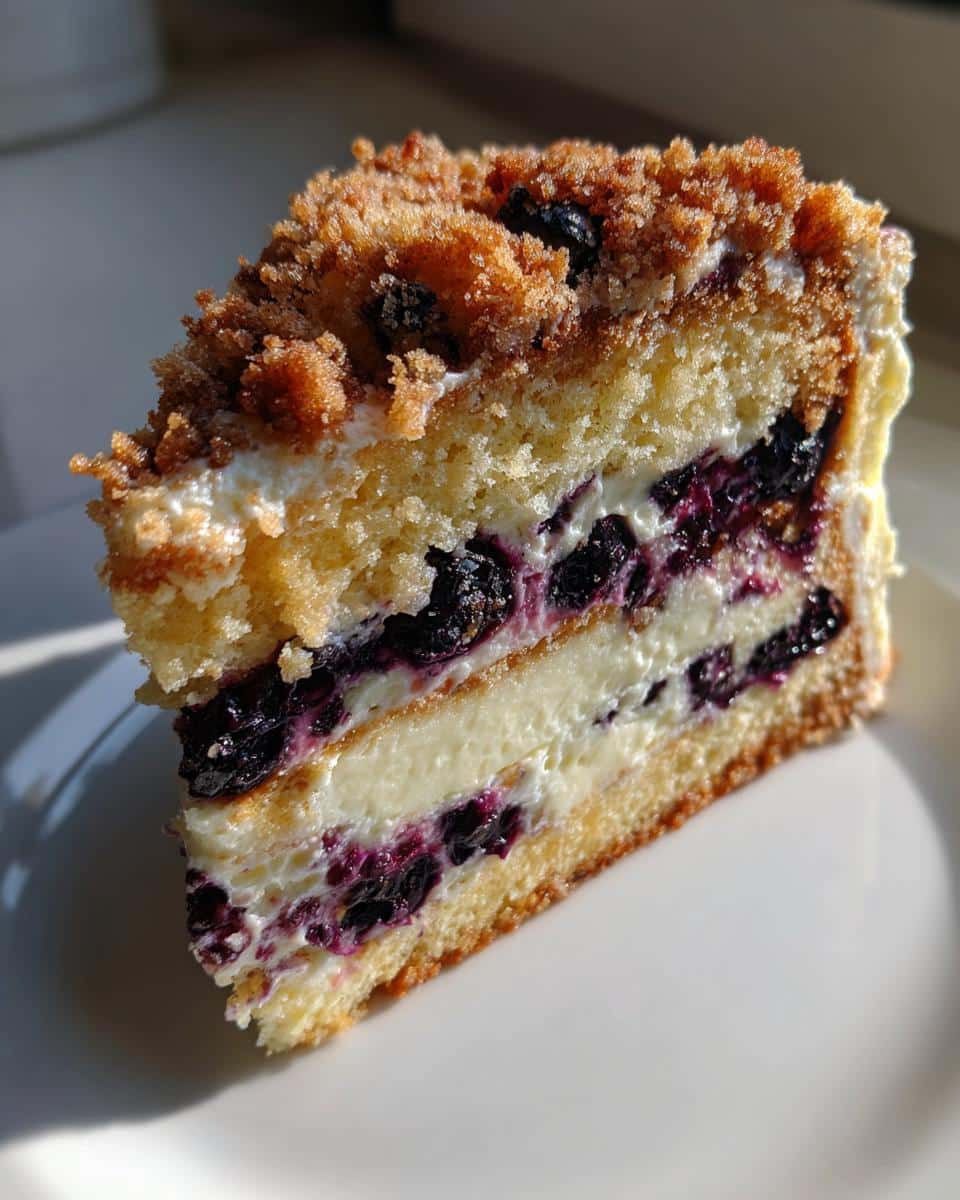 Sherry's Blueberry Cream Cheese Crumb Cake