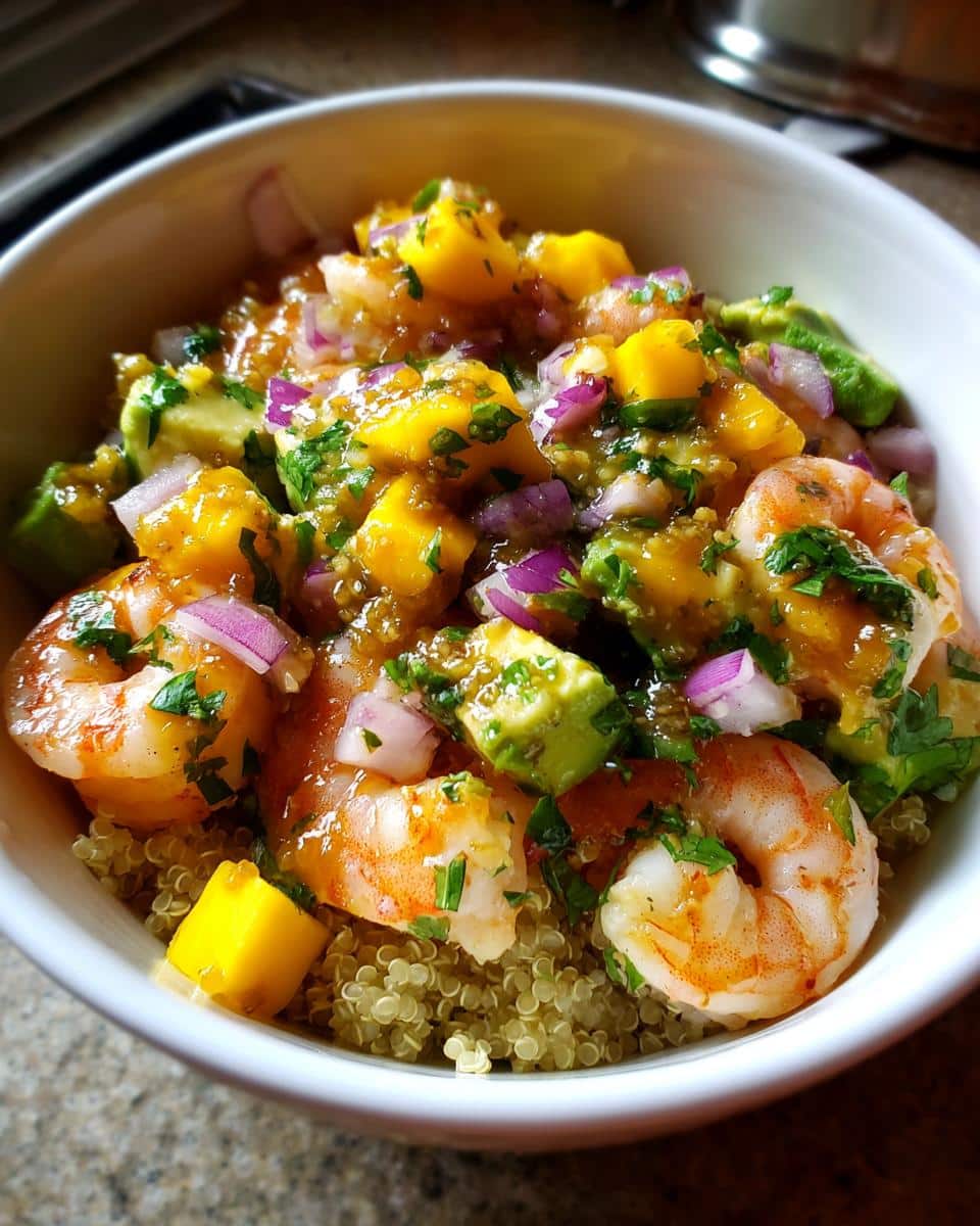 Shrimp Avocado Mango Bowls - detail 1