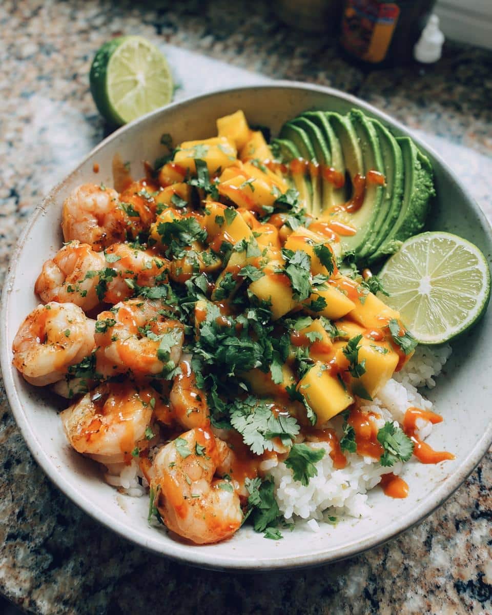 Shrimp and Avocado Bowls - detail 1