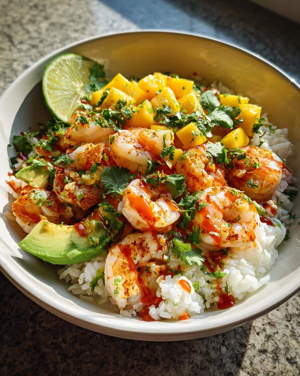 Shrimp and Avocado Bowls - detail 2