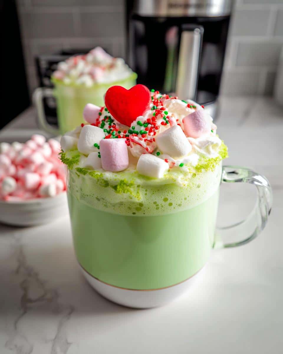 Slow Cooker Grinch Hot Chocolate