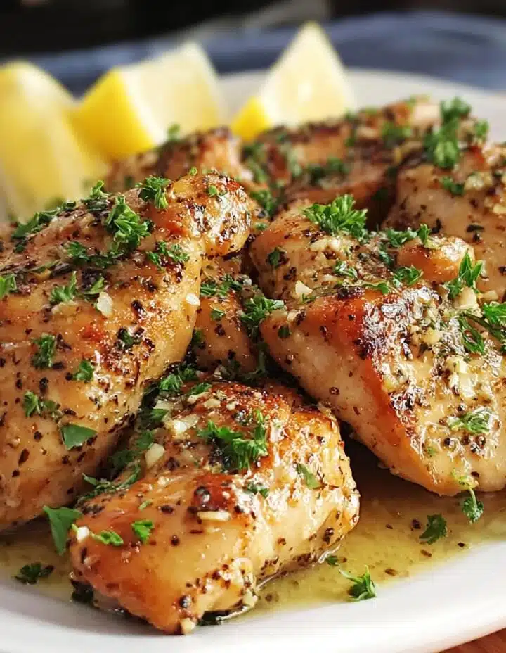 Slow Cooker Lemon Garlic Chicken